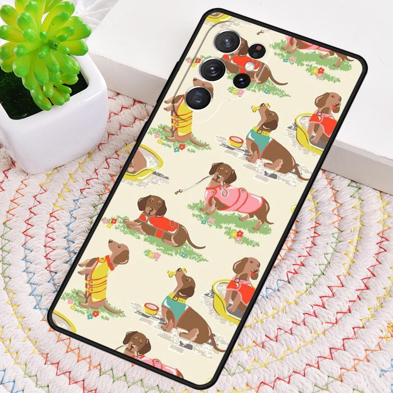 Чехол для телефона Dachshund Cute Dog Puppy для Samsung Galaxy note 10 pro S26 Ultra S23 S24 FE S25 S21 S22 PLUS ударопрочный