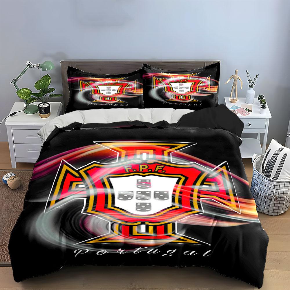 Portuguese football team emblem. Bedding sets Duvet cover sets Duvet covers Pillowcases(1 * Duvet Cover 2 * Pillowcases without duvet insert)