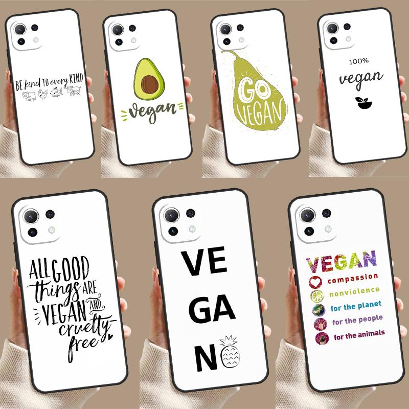 LOVE VEGGIE Вегетарианские Цитаты ВЕГАНСКИЙ Чехол Для Xiaomi 13T 12T 11T Pro 13 14 Ultra 12 Lite POCO X6 M6 F5 F6 Pro X5 X3 F3 M5s Обложка
