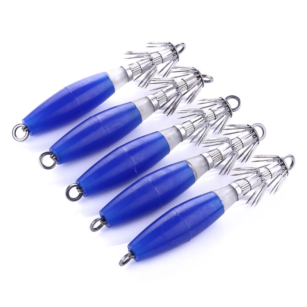 HENGJIA 5pc Squid Jig Wobbler Bionic Perch Pike Trout Fishing Lure Artificial Bait Accessories