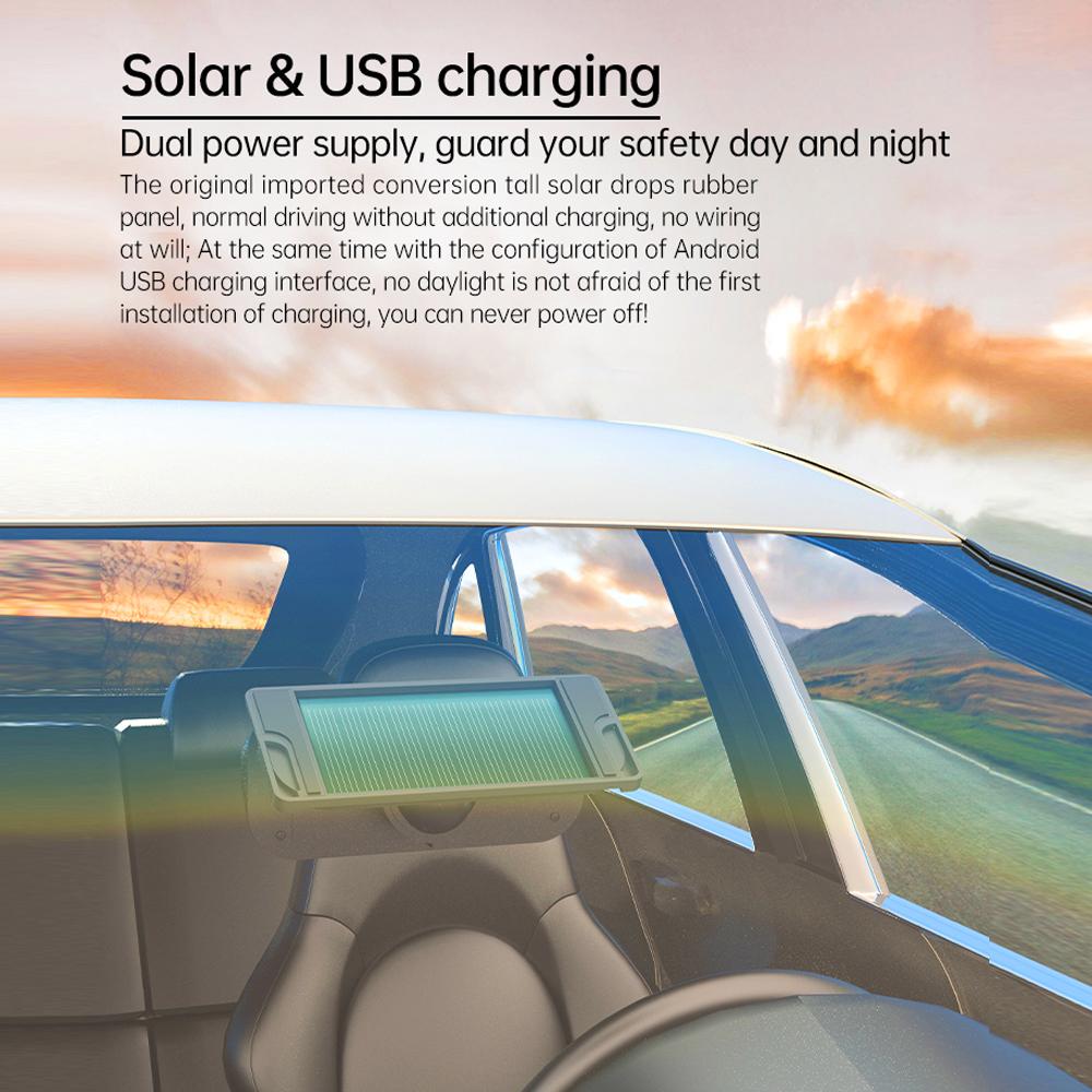 Автомобильный монитор давления с солнечной батареей и зарядкой через USB Tpms, цифровой ЖК-дисплей для измерения давления в шинах, водонепроницаемый с 4 внешними внутренними датчиками