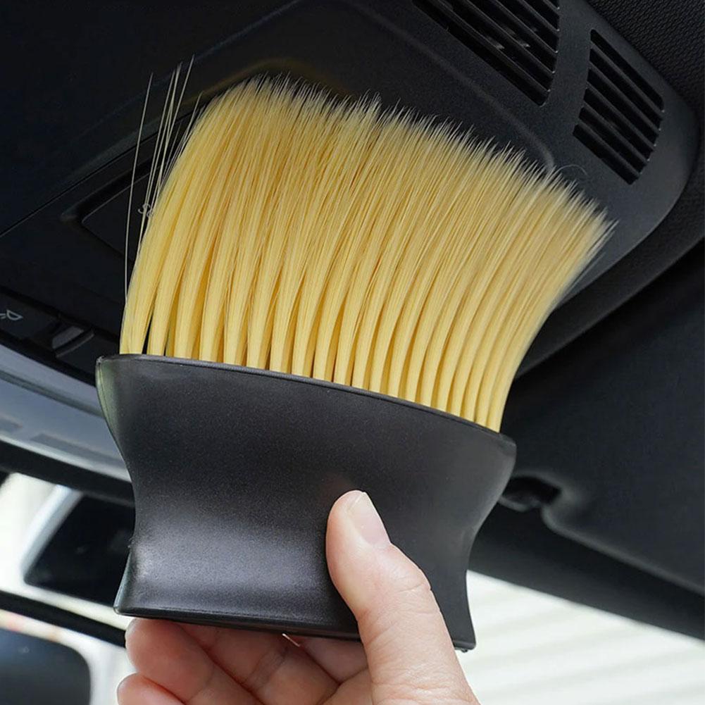 Мягкая щетка для сметания пыли в салоне автомобиля, инструмент для чистки автомобиля, щетка для пыли в салоне автомобиля, щетка для чистки воздуховодов автомобиля