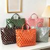 Multifunctional PVC Handbag Waterproof Beach Bag Fashion Polka Dot Tote Bag  Women's Use