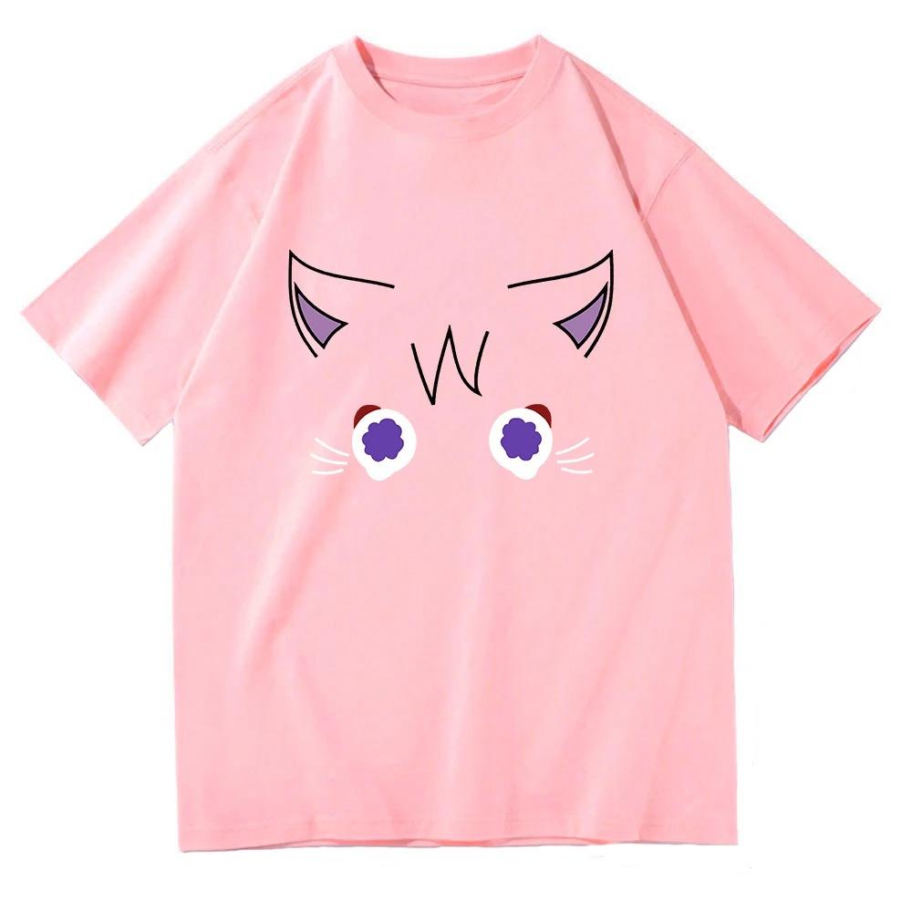 Cat Graphic Tee Unisex Vintage YK Harajuku Casual Spring Summer Streetwear Short Sleeve Tops for Women Men