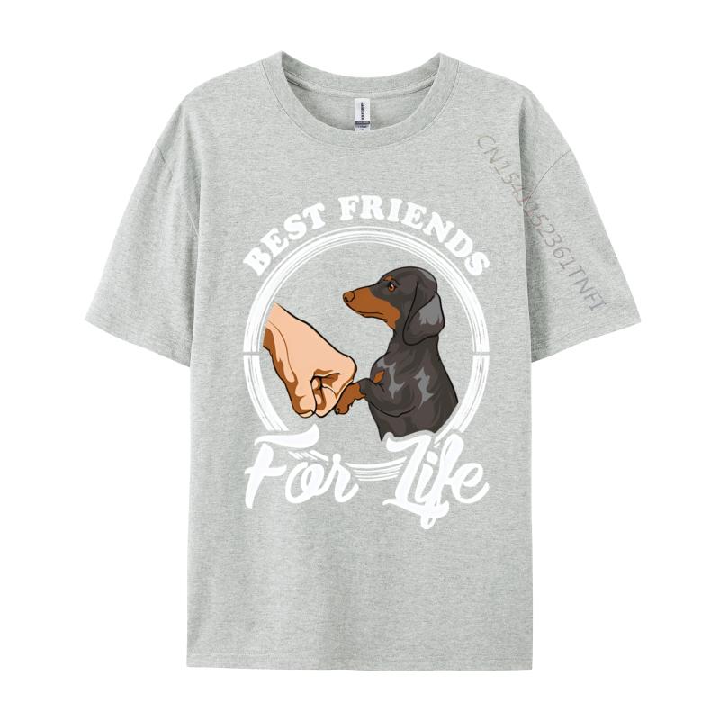 Dachshund Lover Best Friends life Vintage Tshirt Wholesale Europe T Shirt Cotton Unisex Tops Tees 3d Printed T Shirts