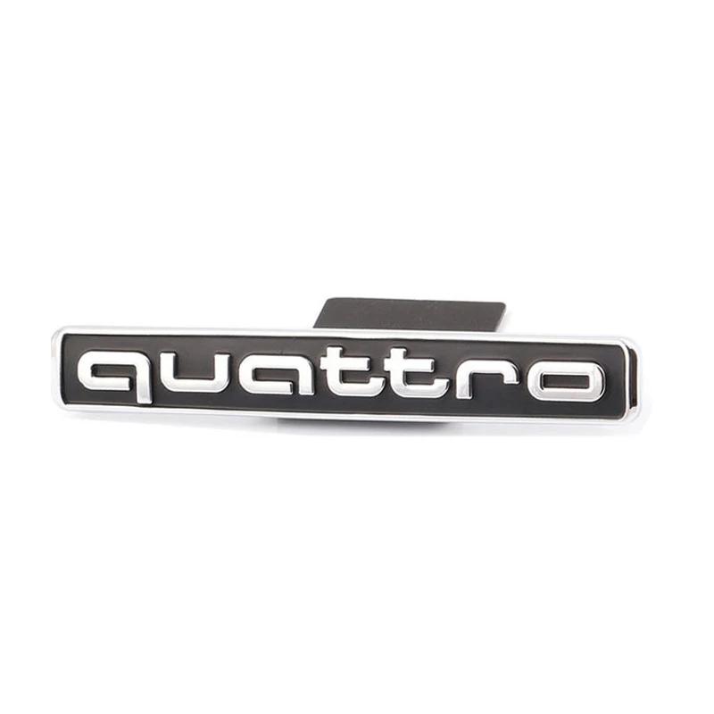 Car Front Grille Emblem Badge Styling for Q1 Quattro Logo RS3 RS4 RS5 RS6 RS7 SQ3 SQ5 Q7 A3 A4 A5 A6 A7 A1 S3 S4 Accessories