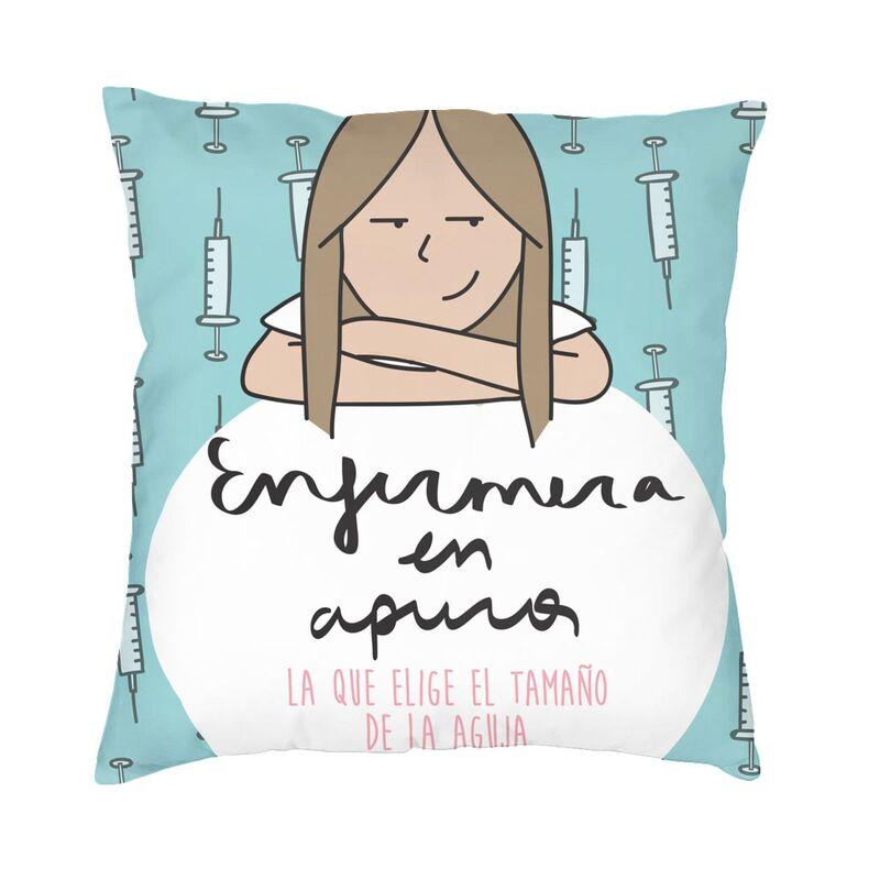 Enfermera En Apuros Nurse Medicine Cushion Cover 40x40cm Home Decor 3D Print Throw Pillow Case for Car Double Side