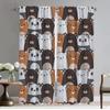 Тюль для спальни с милым рисунком панды, украшение на Хэллоуин, современные шторы для гостиной, 2 шт., шторы для домашнего интерьера, оттенки