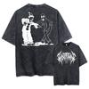 Ghostemane Double Sided Print Washed T-Shirt Oversized Men 100% Cotton Tshirt Gothic Rock TShirt Streetwear Unisex