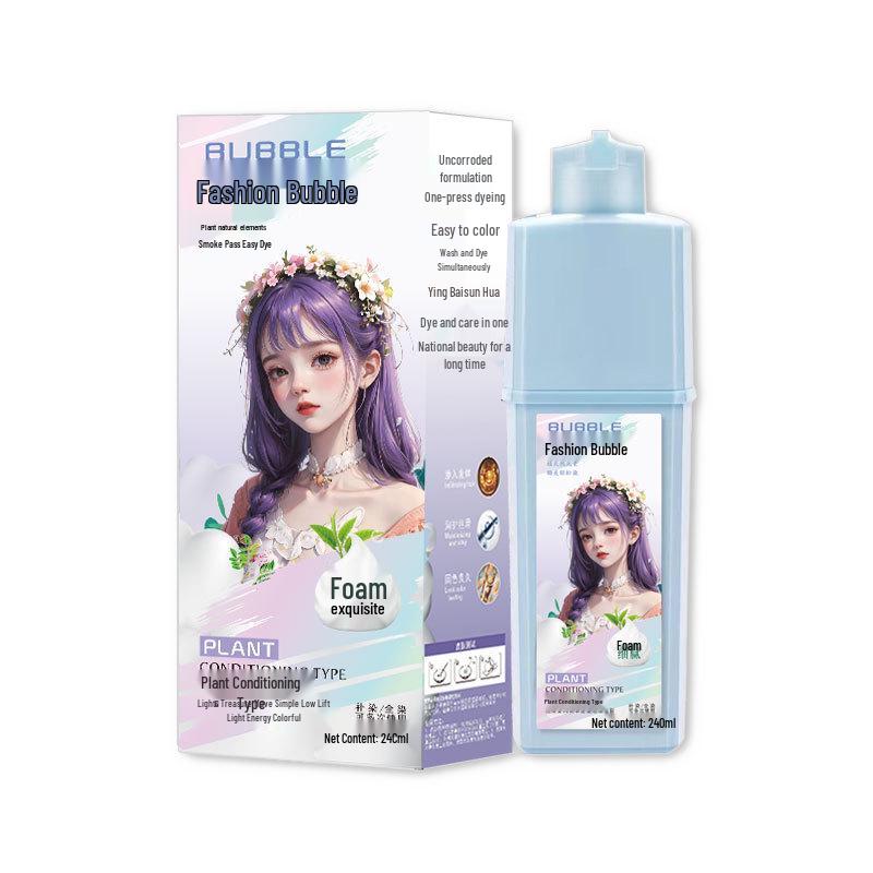 Медово-молочный чай Пузырящаяся краска для волос - Орехово-пепельный коричневый, Бестселлер Домашняя краска для волос