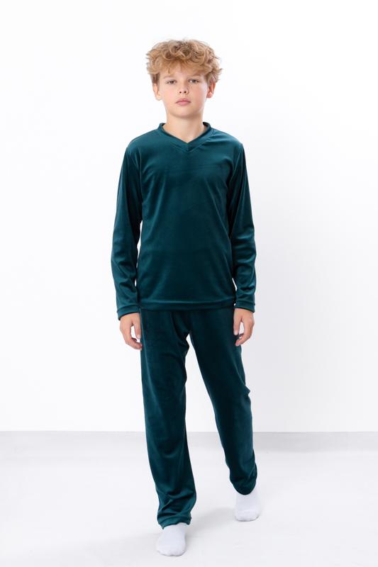 Пижама – Плюшевый велюровый комплект для мальчиков-подростков, Теплый зимний комфорт, Зима, 6412-030 HC