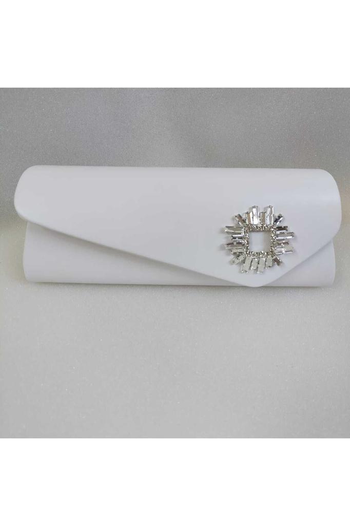 Women's Stylish and Useful Evening Dress Bag Nud Skin Leather Stone Evening Dress Bag