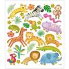 Fancy Stickers - Jungle Animals - 30 Pcs - Matte Paper - Metallic Details - Multicolored