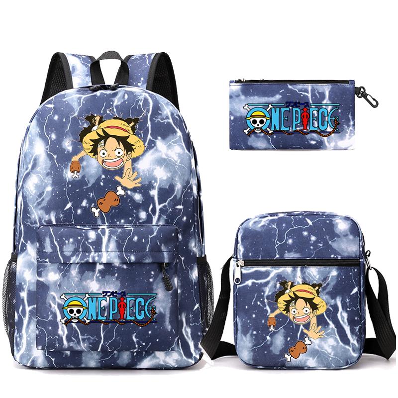 3 шт./компл. аниме цельный противоугонный рюкзак с моющейся сумкой через плечо пенал для девочек мальчиков подростков детей студентов рюкзак для отдыха Mochila
