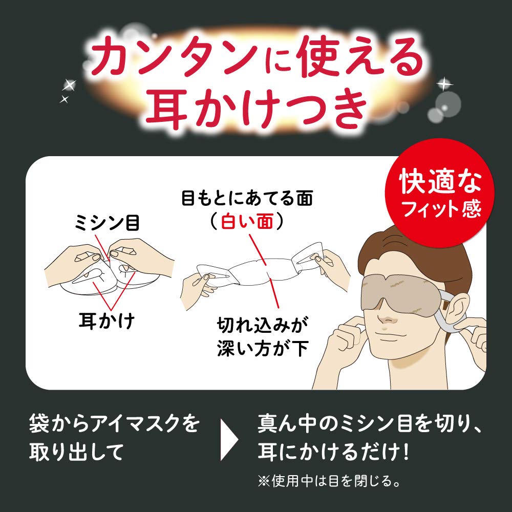 MegRhythm Steam Hot Eye Mask for Men (12 Pieces)