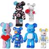 DIY Детские игрушки Мультфильм Мини Любовь Жестокий Медведь Модель Bearbrick со Световым Строительным Блоком Микро-Кирпичи Рождественский Подарок На День Рождения