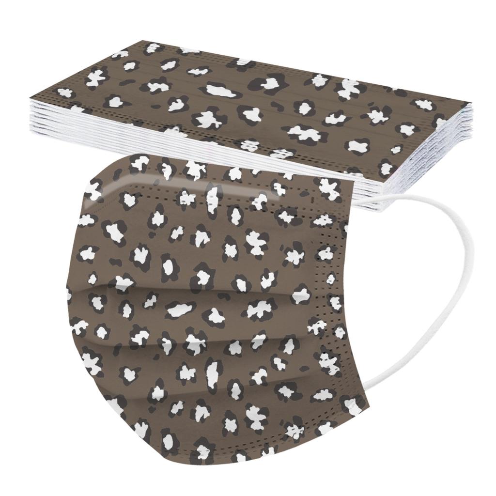 10 шт. трехслойная одноразовая пыленепроницаемая защитная маска с леопардовым принтом для взрослых