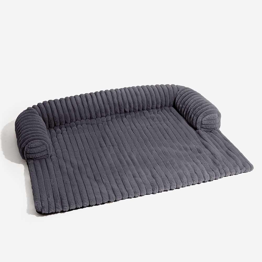 Custom Plush Pet Sofa Bed with Bolster Armrests Washable Anti-Slip PP Cotton Filled for Cats & Small Dogs Colors