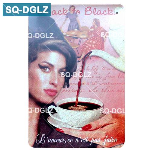 [SQ-DGLZ] Кофейная металлическая вывеска, украшение для барной стены, жестяная вывеска, винтажные металлические вывески, домашний декор, живопись, таблички, художественный постер