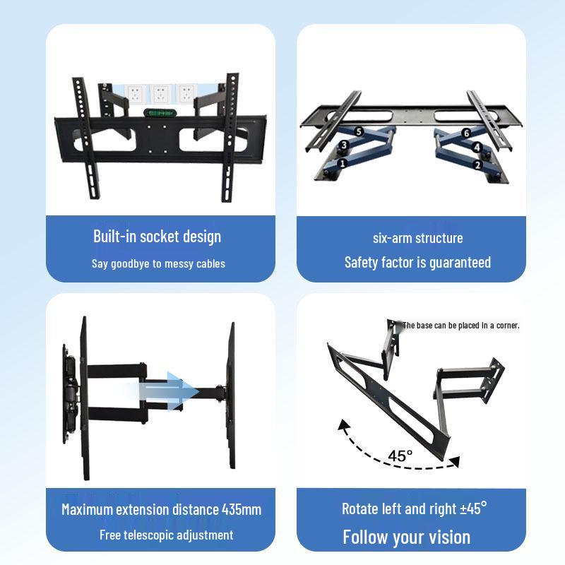 Ultra-Thin Retractable Wall Mount for TV & LCD Monitors