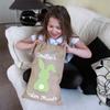 Personalised Custom Name Bunny Rabbit Egg Hunt Basket Jute Bucket Kid Boy Girl Gift Easter Treat Toy Egg Collecting Bag 2025