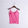 Women's Modal with Padded Camisole Tank Top Without Steel Ring Cups One Body Outwear Bottoming Underwear Yoga Sports T-shirt