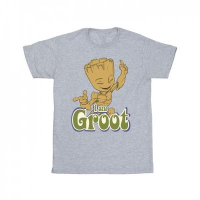 Хлопковая футболка для девочек Groot Dancing