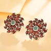 Великолепный дизайн из натурального красного граната, роскошные большие серьги для женщин, изысканные ювелирные изделия из стерлингового серебра 925 пробы, юбилейная вечеринка