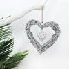 DIY Heart-shaped Pendants Wall Hanging Artificial Woven Wreaths  Wedding