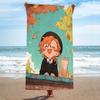 cute Anime Bungo Stray Dogs Microfiber Blanket Quick Drying Beach Towels Oversized Printing Super Absorbent Pool Towel Blanket