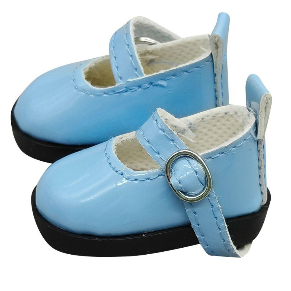 Flat Bottomed Toy Shoes Leather Leather Shoes Mini Doll Shoes 1/6 Point Doll