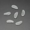 Non-Slip Silicone Half-Moon Nose Pads for Glasses with Left & Right Card-Type Melon Seed-Shaped Transparent Pads