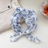Flower Cotton Linen Print Scarves Cashew Square Handkerchief  Clothing Accessories