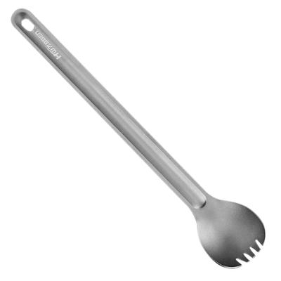 Титановые столовые приборы Spork с длинной ручкой для кемпинга, пикника и кемпинга на открытом воздухе