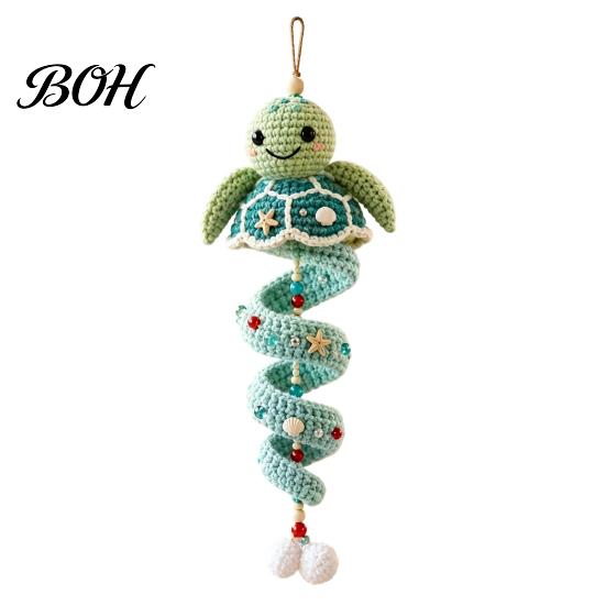 Bag Charms DIY Supplies Ocean Animal Spiral Crochet Kit, Friends Ornament Marine Creative Knitting Gift for Enthusiasts Life Themed Craft Kit