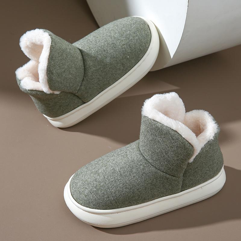 Women's Faux Fur Fleece Lined Indoor Ankle Boots Cozy High-Density Winter Bootie Breathable Warm Shoes with Non Skid Sole for Women