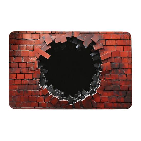 Коврик для пола 3D Оптическая иллюзия Низ Кристальный бархат Противоскользящий ковер с противоскользящей мягкой напольной подушкой Легко