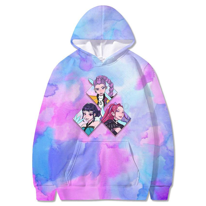 New KPop Peripheral Hooded Sweatshirt Personalized Versatile Pullover Loose Casual Fashionable Women's Hoodies