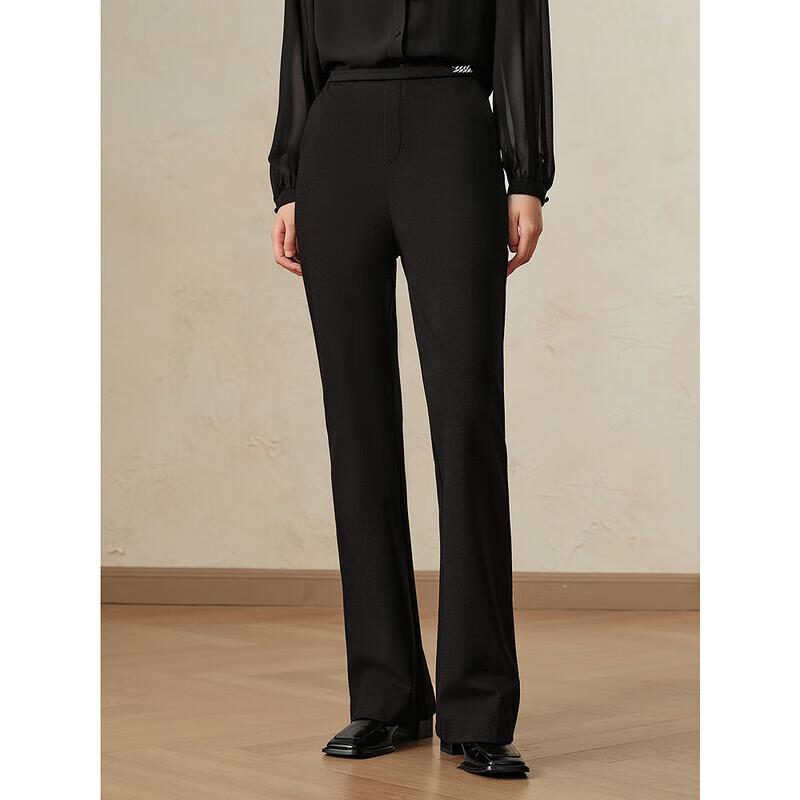 JIUZI ANNACO Women's Slim Fit Brushed Flared Trousers