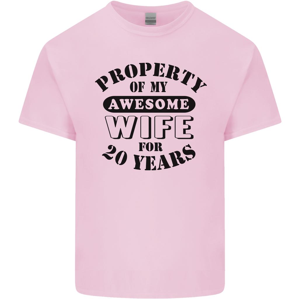 20th Wedding Anniversary 20 Year Funny Wife Unisexs Light Cotton TShirt