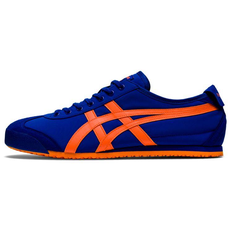 ONITSUKA TIGER Mexico 66 Fabric Synthetic Leather Retro Versatile Non-Slip Low-Top Lifestyle Casual Shoes Unisex Sneaker Blue Orange 1183B497-401