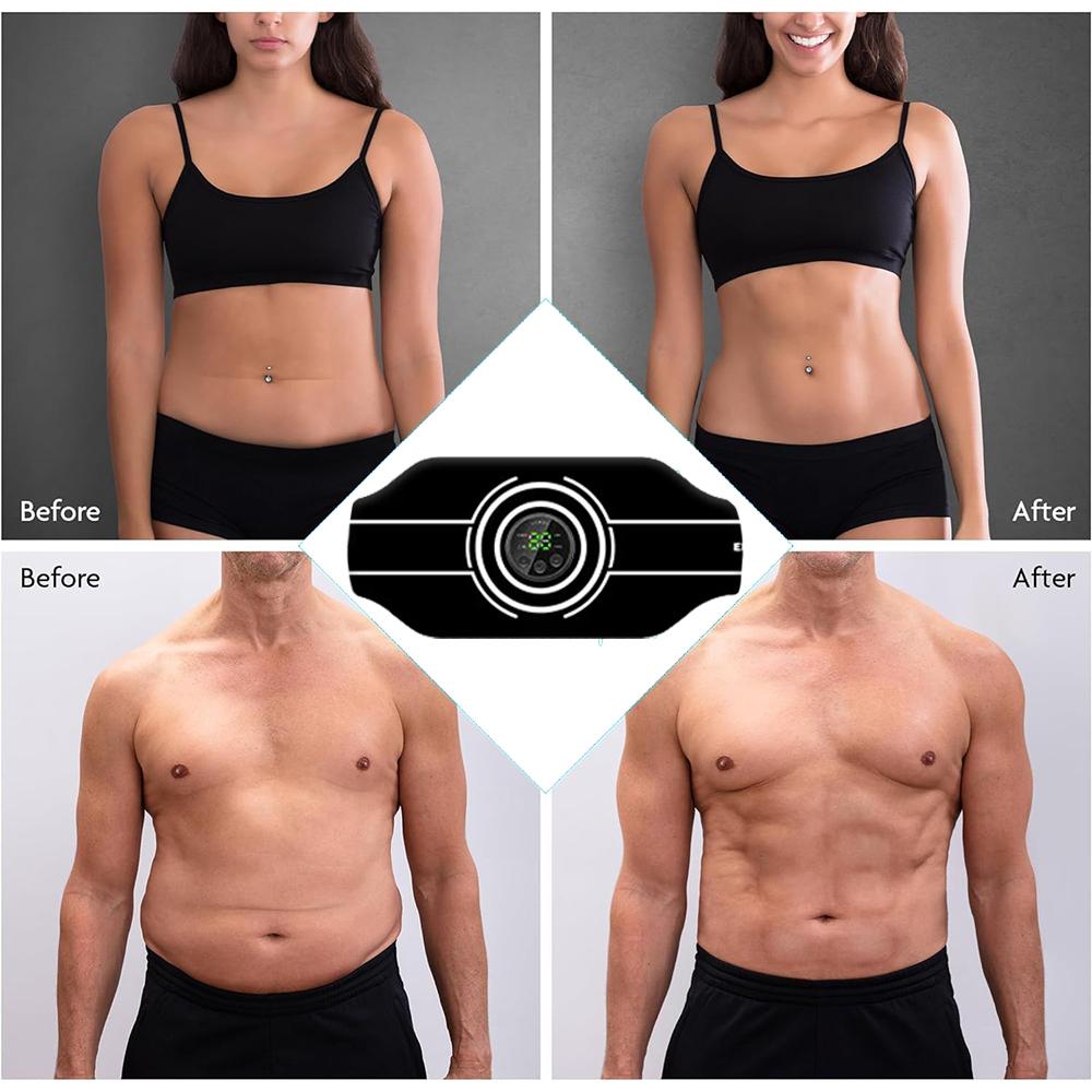 EMS Миостимулятор Пояс для тонизации живота Электрическая стимуляция мышц Массажер для талии USB Перезарядка Похудение Фитнес Тренировочное оборудование