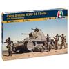 PLATZ Italeri 1/35 Scale WWII Italian Carlo Armato M14/40 Serie I Tank with Infantry Figure, Plastic Model Kit IT6543 (Tank)