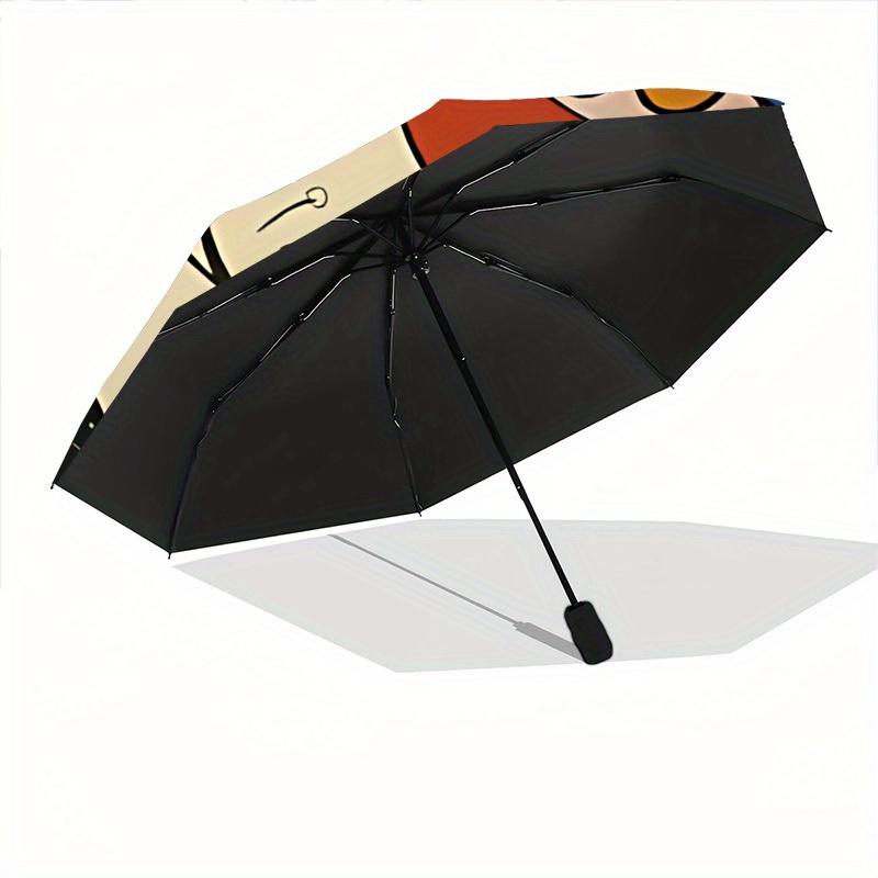 1pc Looney Tunes Bird Cat Automatic Open/close Folding Portable Umbrella with 8-Rib Structure for Women/Men, All-Season Use  a0901036
