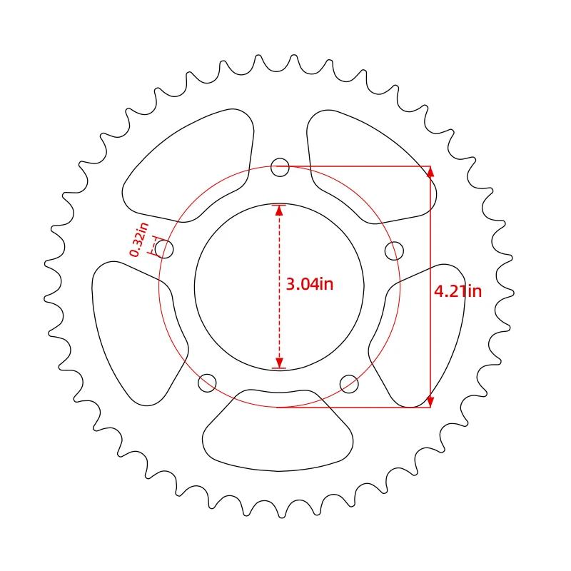 For Motorcycle 520 Chain 14T 40T Front and Rear Sprocket Steel Gear Pinion for CF Moto CF250 NK250 CF250-A 2018 2019 2020 2021