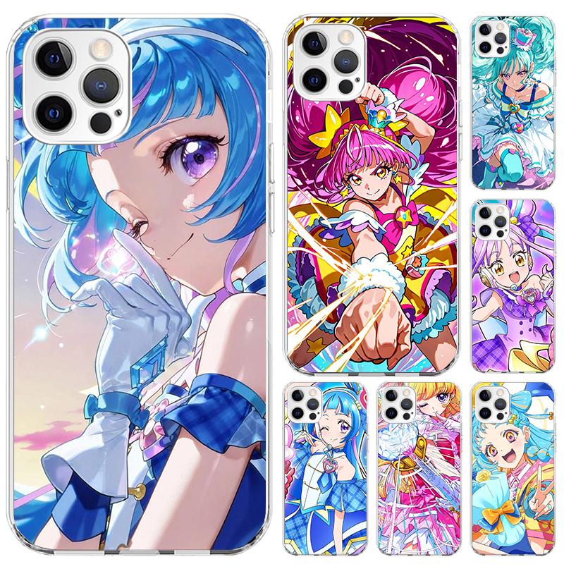 Чехол для телефона Pretty Cure для iPhone 17 Air 16 15 Plus 14 13 Mini 12 11 Pro Max 16E 7 8 SE 2020 Мягкий чехол с принтом 17 Air
