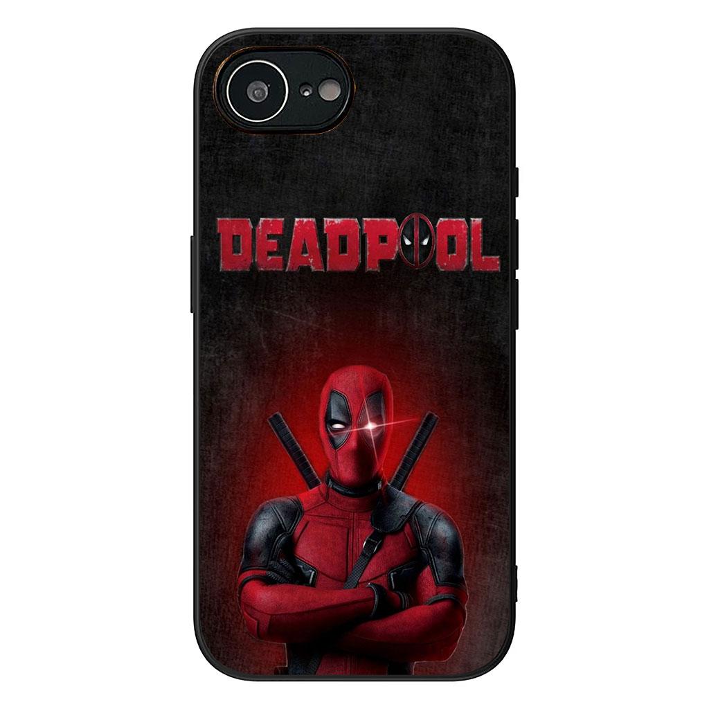 Чехол для телефона Deadpool Marvel для Apple iPhone 16 15 14 11 Pro Max 7 8 Plus SE2 SE3 SE 2022 2020