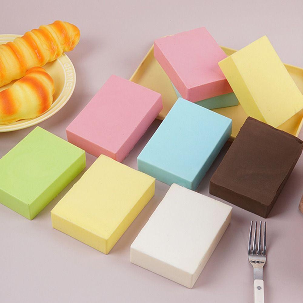 Wet and Soft Square Bread Squeeze Toy Slow Recovery Slow Rebound Toy New Simulation Bread Toy