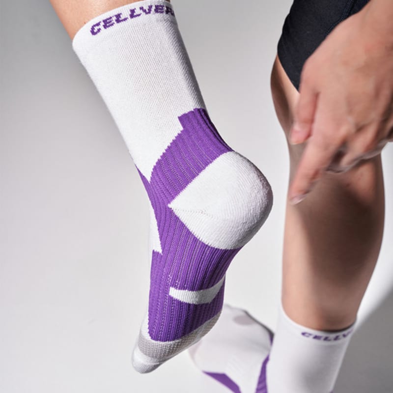 cellverine taping shorts, mid-cut socks women's 2-pack