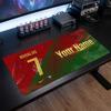 Cristiano Ronaldo Custom Large Mouse Pad, Personalized Name Text Print, Football Logo Non‑Slip Desk Mat Gaming Gift